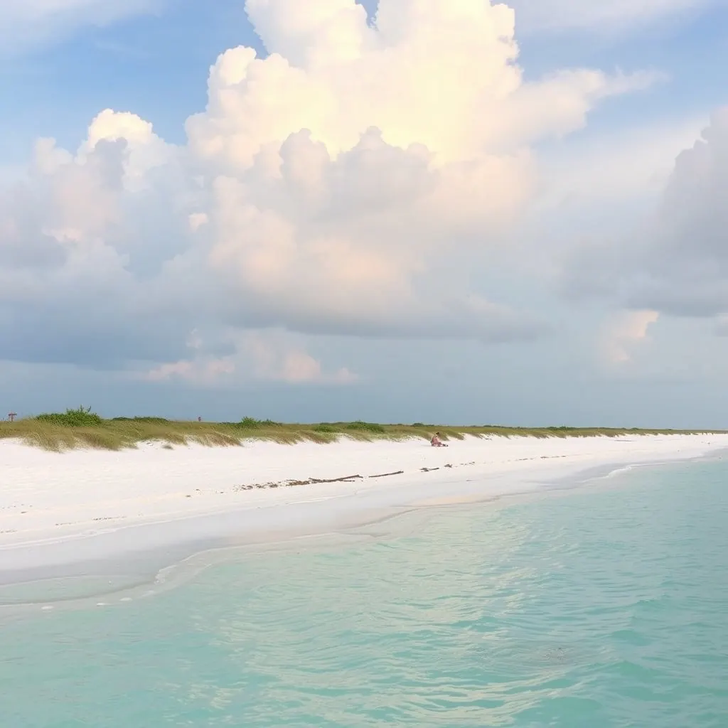 White sand and emerald water on the Perdido Key beach
